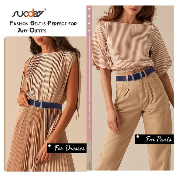 2985 Fashion Womens Leather Belts,wide Waist Belt With Pin Buckle For Jeans main image 4